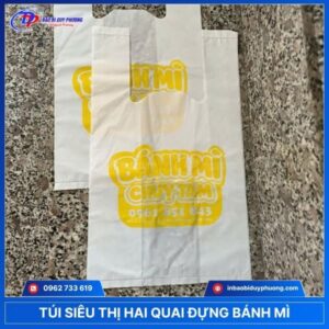Mẫu túi nilon siêu thị đựng bánh mì