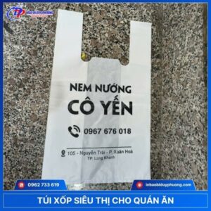 túi xốp hai quai cho quán ăn