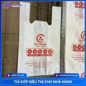 Mẫu túi xốp siêu thị cho nhà hàng