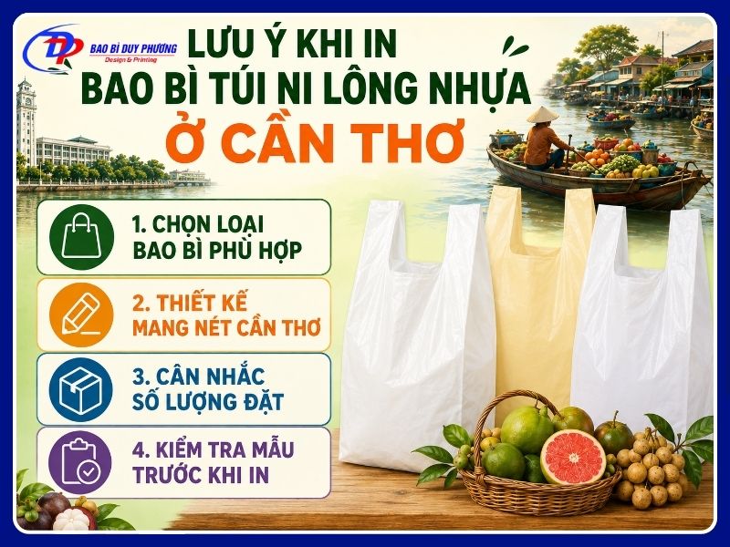 Lưu ý khi in ấn bao bì nilon nhựa tại Cần Thơ