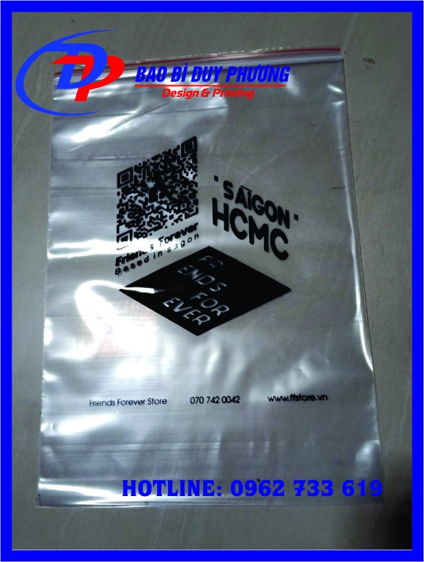 Túi Zipepr Chỉ Đỏ Size 30*40