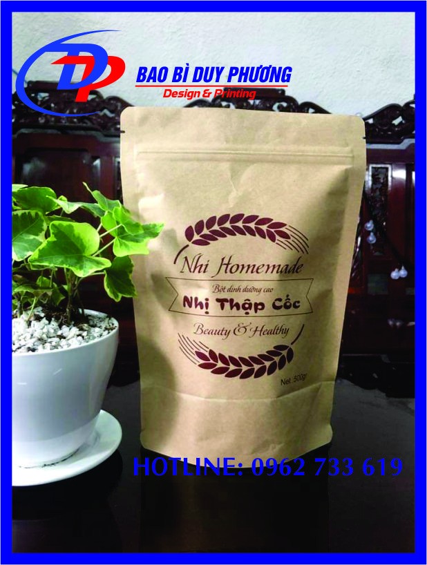 In Túi Zipper Giấy Kraft Giá Rẻ