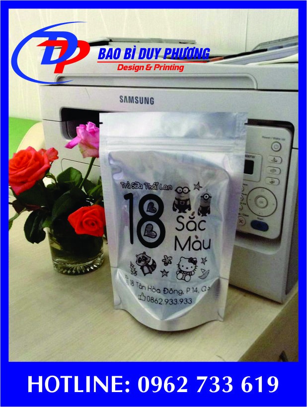 In túi zipper trà sữa HCM