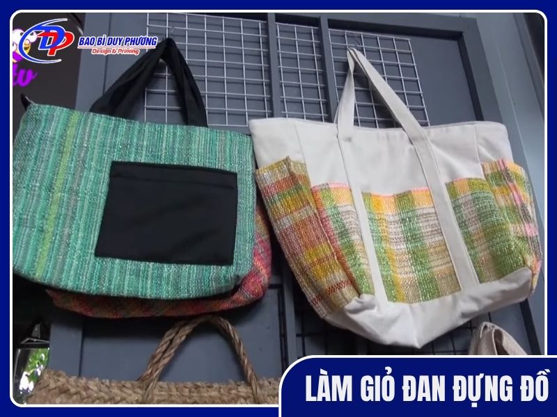 Tái chế túi nilon để đan túi đựng đồ