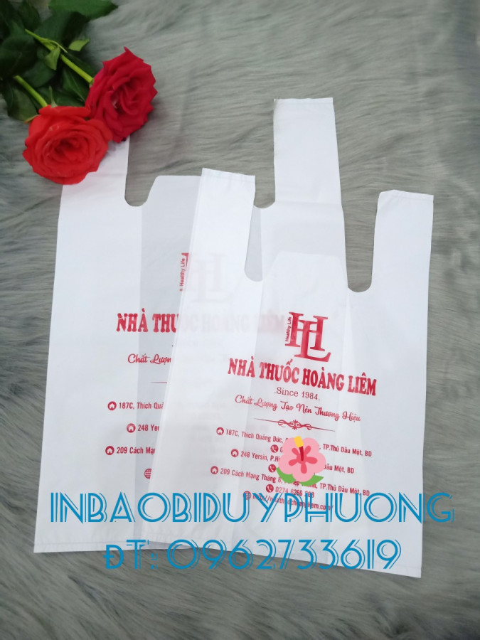 In Túi Xốp Hai Quai Cho Nhà Thuốc