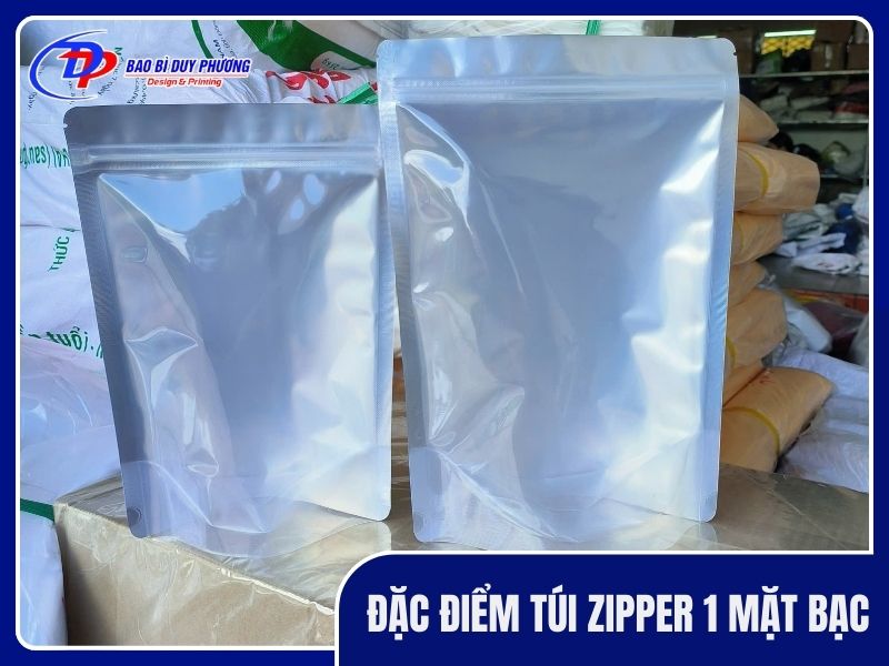 đặc điểm của túi zip mặt bạc mặt trong