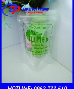 In túi zipper đựng trà sữa