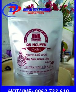 In túi zipper đựng cà phê