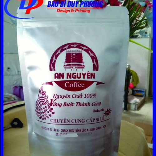 In túi zipper đựng cà phê