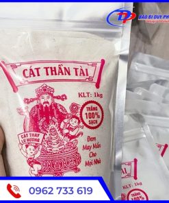 In túi zipper mặt bạc mặt trong