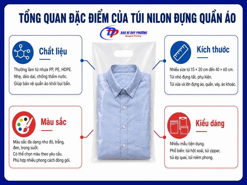 Đặc điểm của túi nilon đựng quần áo