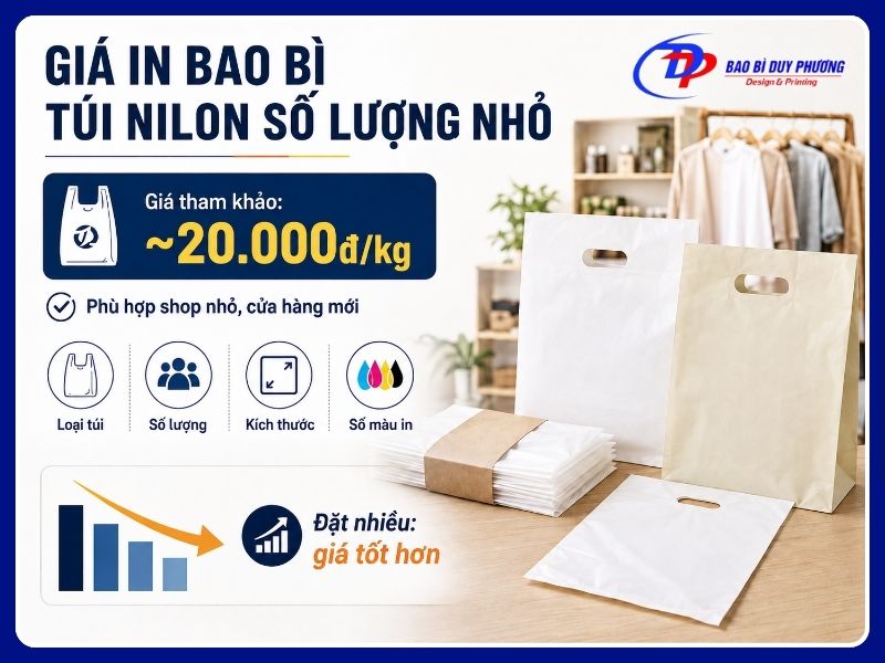 Giá khi in bao bì số lượng nhỏ tại In Bao Bì Duy Phương
