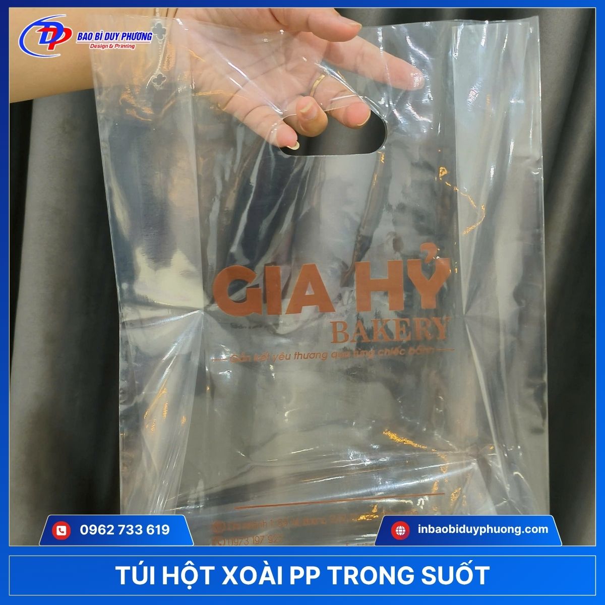 túi hột xoài trong suốt đựng bánh