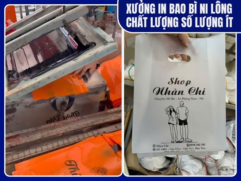 Xượng nhận in số lượng ít bao bì ni lông