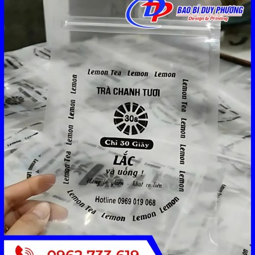 Tui Zipper Tra Chanh Tra Sua