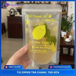 túi zip đựng trà chanh trà sữa