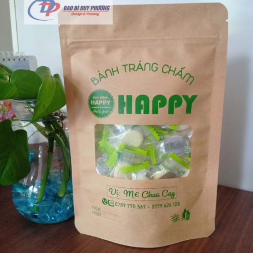 In túi zipper giấy kraft giá rẻ