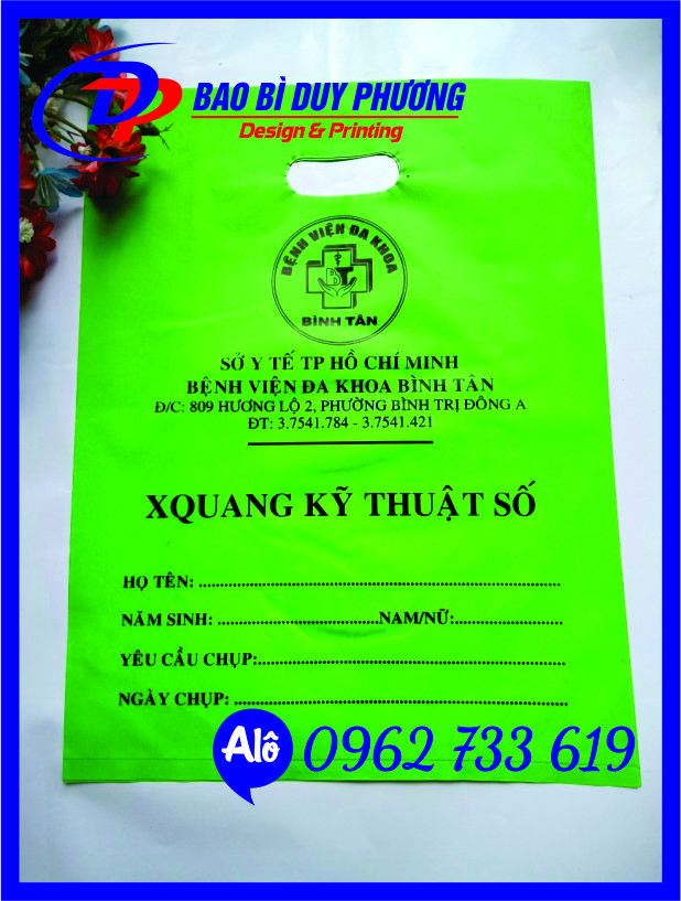 In túi x-quang cho bệnh viện