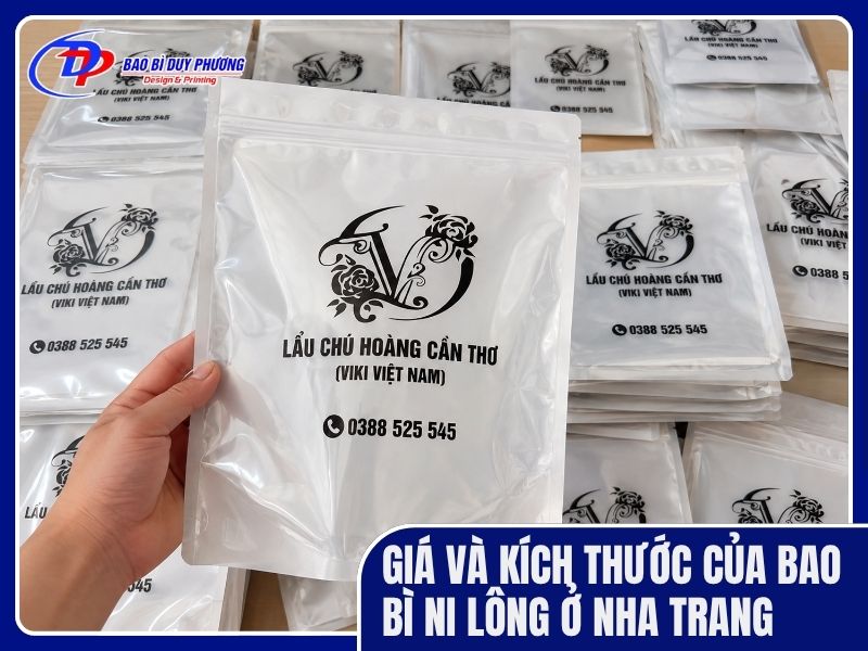 Kích thước và giá tiền của bao bì ni lông ở Nha Trang