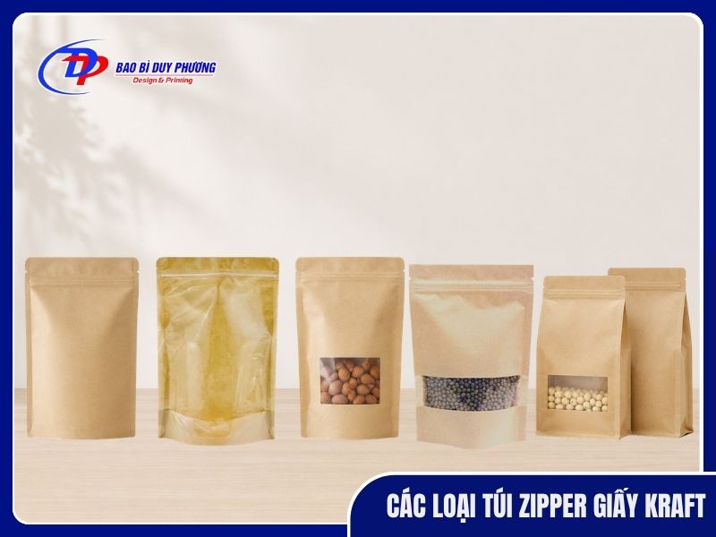 các loại túi giấy zipper phổ biến