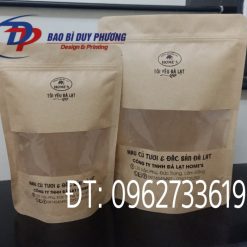 xưởng in túi zipper giấy cửa sổ tràn