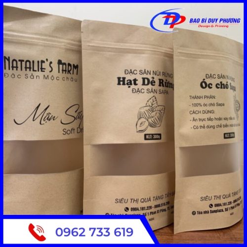 Túi Zipper Giấy Kraft