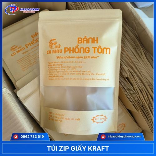 túi zip giấy kraft