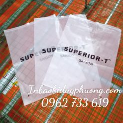 Thiết kế in túi zipper đựng quần áo