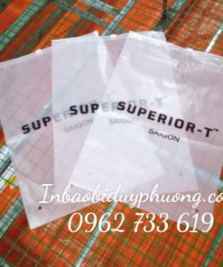 Thiết kế in túi zipper đựng quần áo