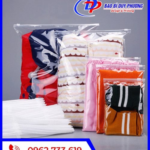 Tui zipper PE trong suot