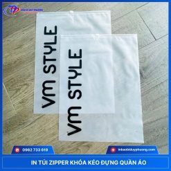 in túi zip khóa kéo đựng quần áo