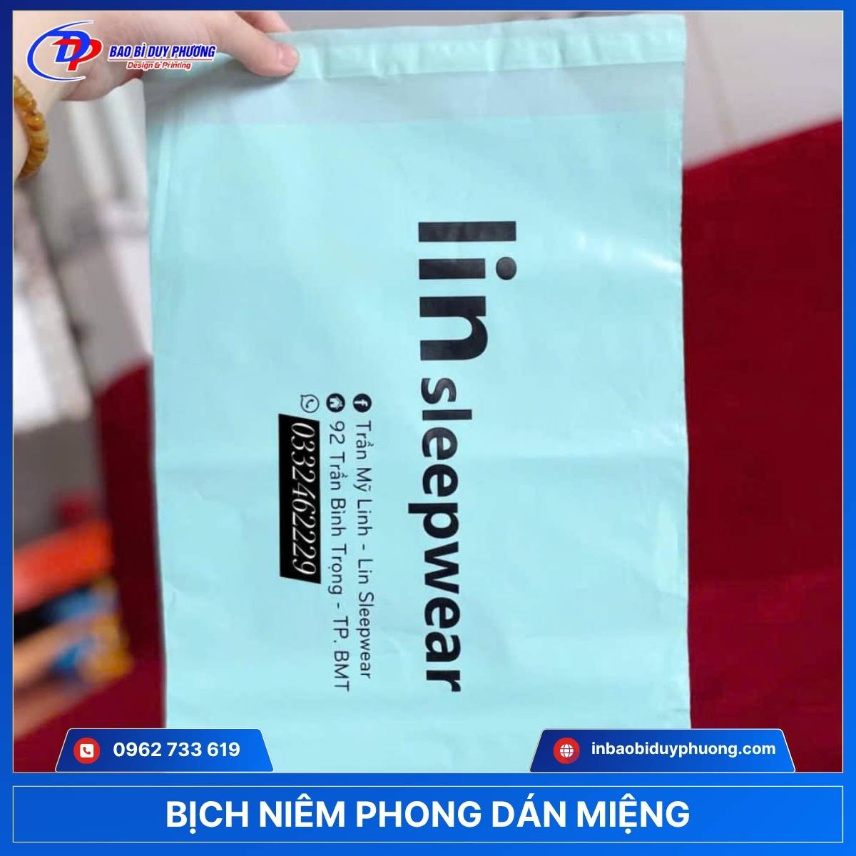 bịch niêm phong dãn miệng in ấn đẹp