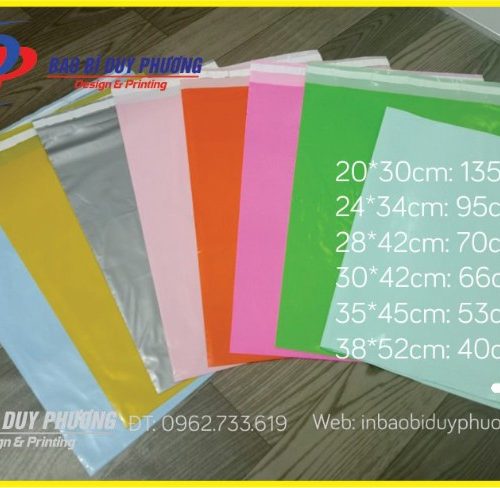 Bảng size túi niêm phong dán hàng