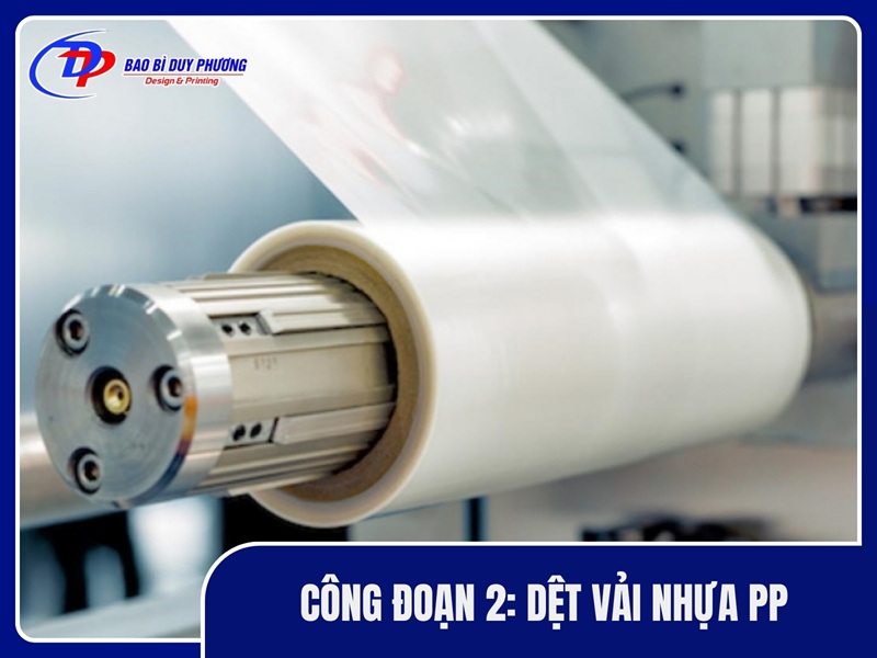 Công đoạn 2: Dệt vải nhựa PP