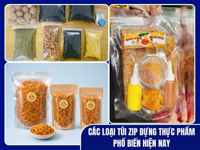 Các loại túi zip đựng đồ ăn phổ biến