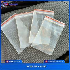 in túi zip chỉ đỏ