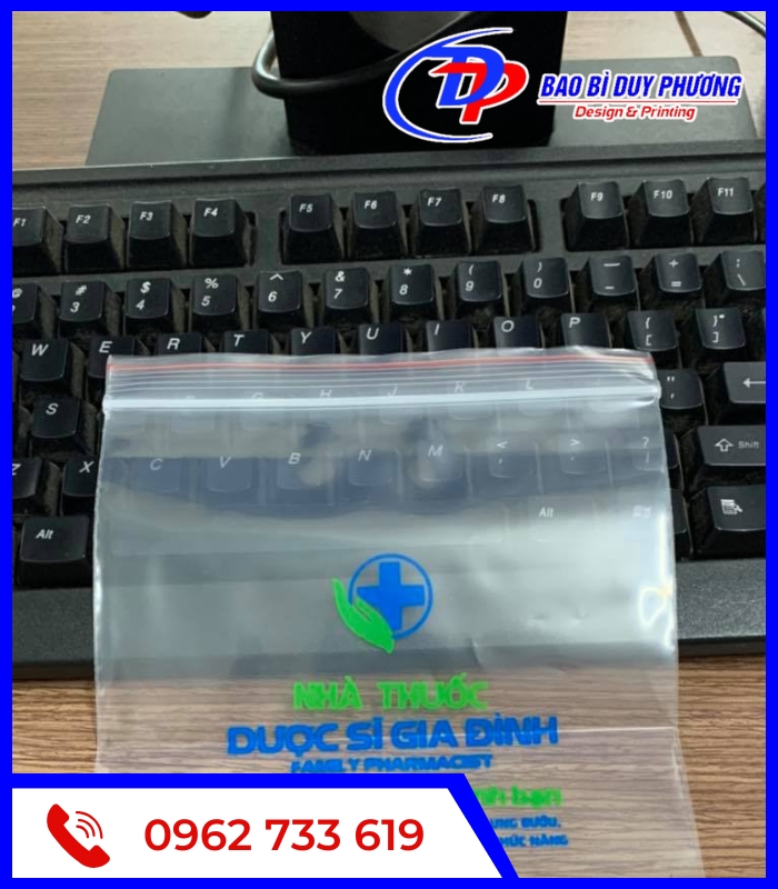 size tui zip chi do thong dung