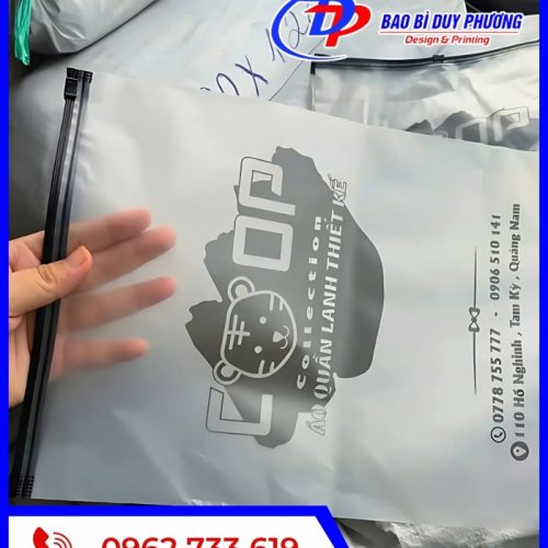 Tui zipper khoa keo nhua