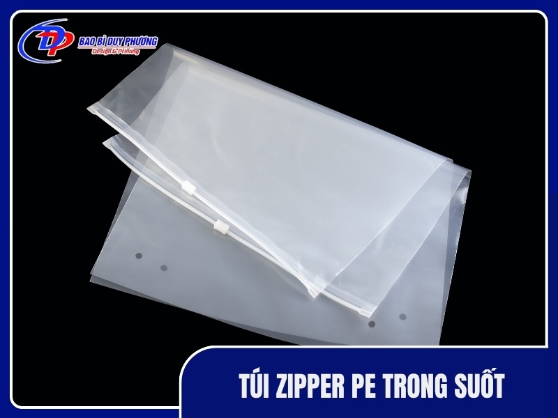 Tui zipper PE trong suot
