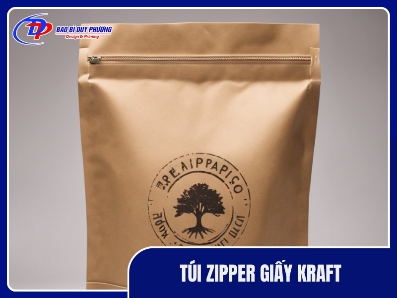 Tui zipper giay kraft