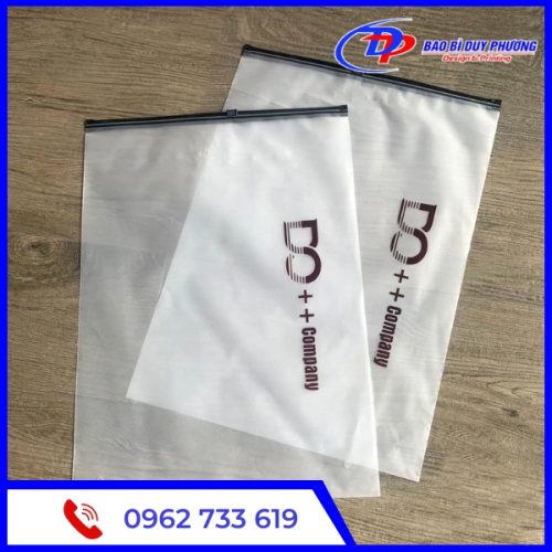 In túi zipper khóa kéo