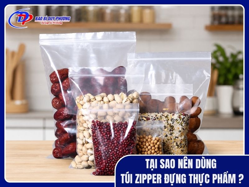 Lợi ích khi sử dụng túi zipper đựng thực phẩm