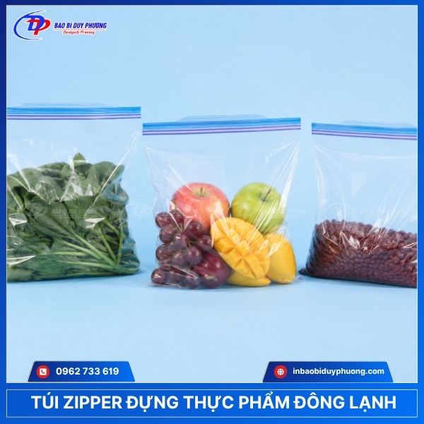 túi zip đựng thực phẩm đông lạnh