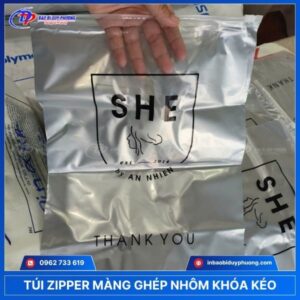 túi ghép màng nhôm có khóa kéo
