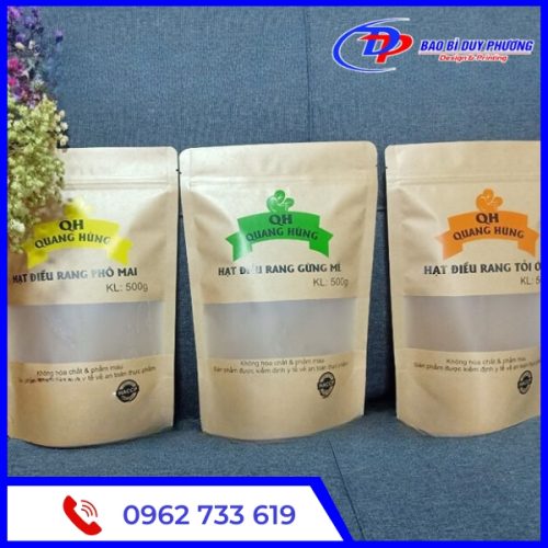 mot so mau tui zip giay kraft co cua so dep