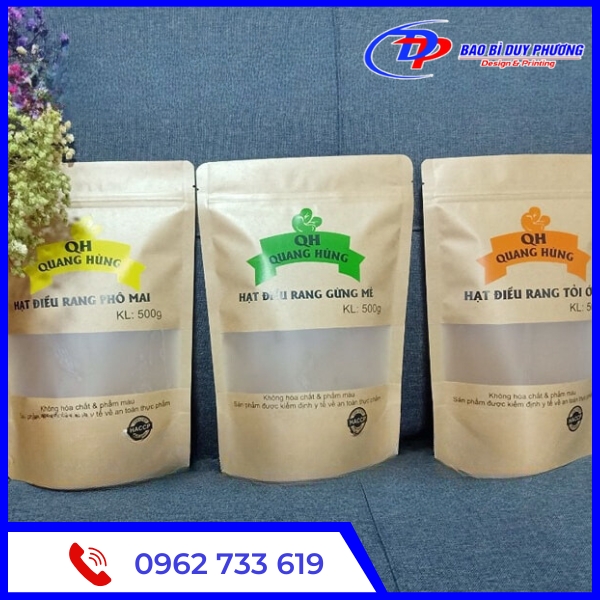 mot so mau tui zip giay kraft co cua so dep