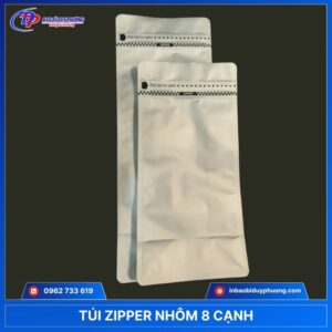 túi zipper nhôm 8 cạnh