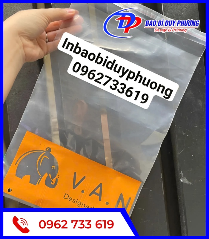 Mau tui OPP dan mieng in logo thuong hieu noi bat