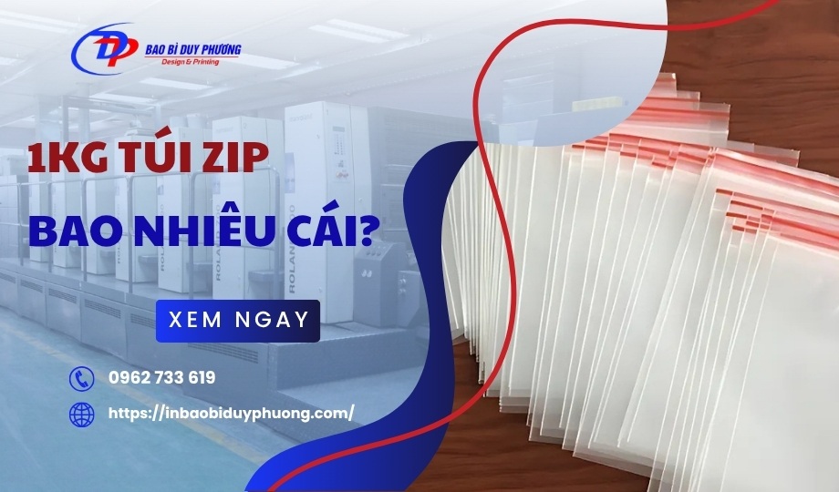 1kg tui zip bao nhieu cai​