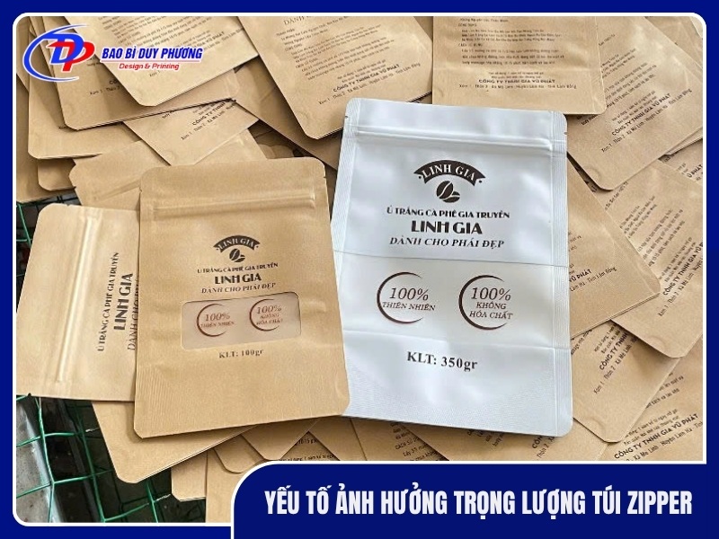 Yeu to anh huong den trong luong tui zipper